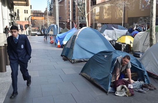 Mengunjungi kota tunawisma di Sydney