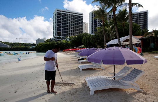 Pulau Guam mendadak sepi jelang serangan rudal Korea Utara