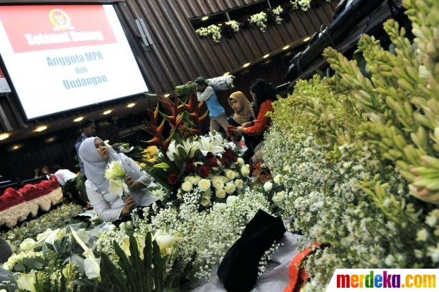 Foto : Jelang sidang tahunan Presiden, gedung parlemen 