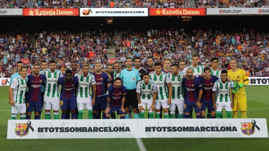 Aksi simpatik Messi dkk untuk korban teror Barcelona