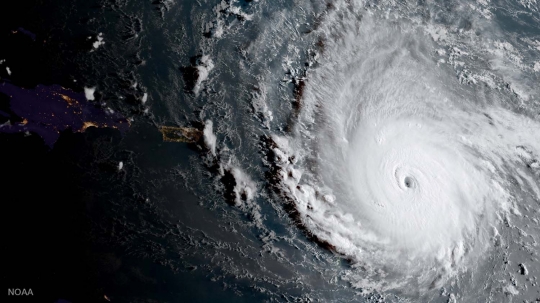 Penampakan ganasnya Badai Irma dari luar angkasa