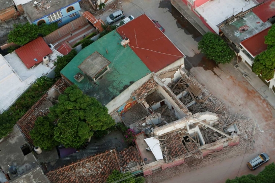 Begini penampakan kerusakan parah dari udara usai gempa 8 SR guncang Meksiko