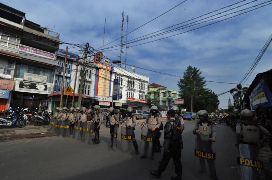 Ratusan polisi kawal eksekusi lahan Wisma Latimojong di Bogor
