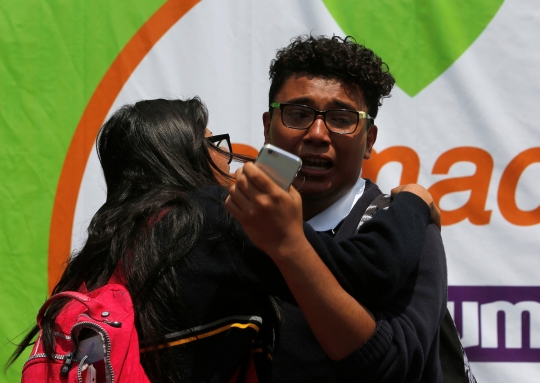 Kepanikan warga Meksiko saat diguncang gempa 7,1 SR