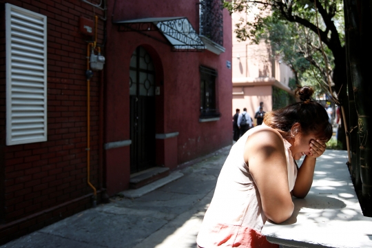 Kepanikan warga Meksiko saat diguncang gempa 7,1 SR