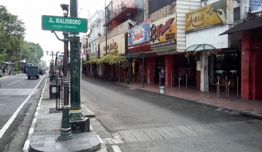 Penampakan Jalan Malioboro tanpa PKL