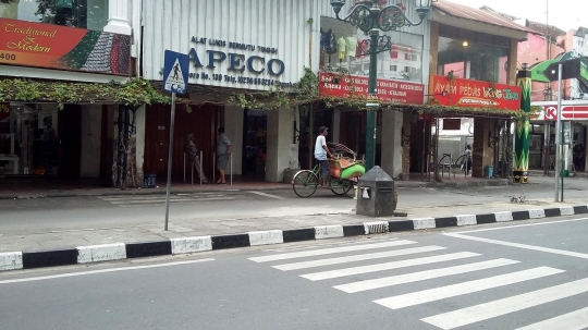 Penampakan Jalan Malioboro tanpa PKL