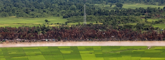 Yang tersisa dari desa Rohingya di Myanmar