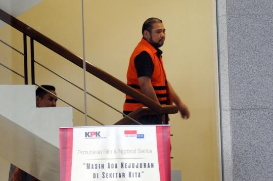 Ekspresi penyuap Wali Kota Batu saat kembali diperiksa KPK