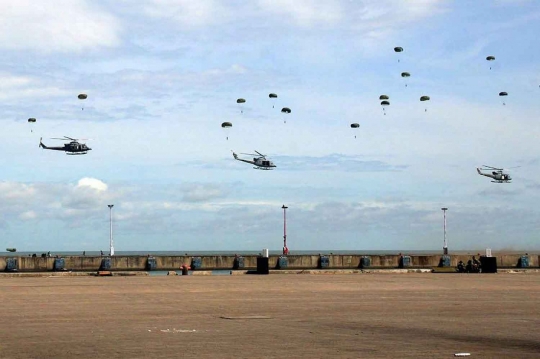 Memantau persiapan HUT ke-72 TNI di Cilegon