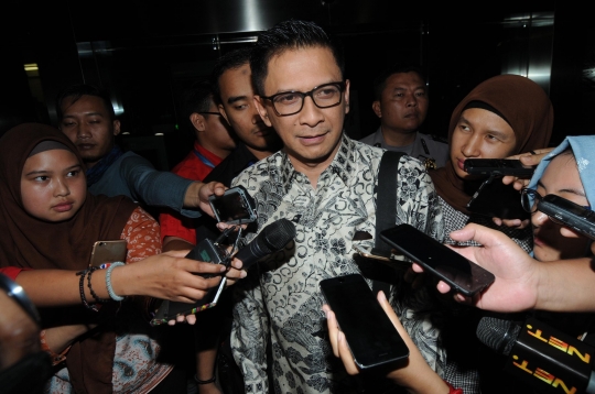 Petinggi PSSI Iwan Budianto usai diperiksa KPK