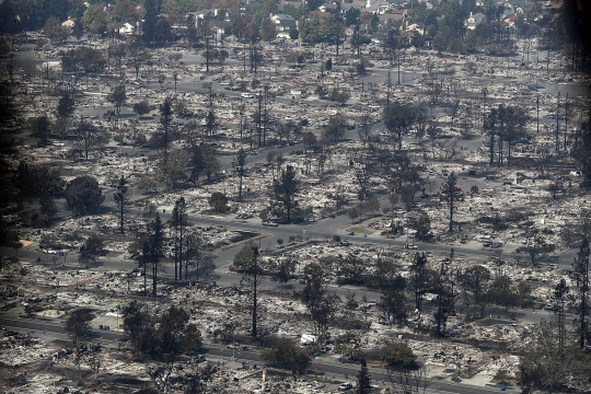 Penampakan ribuan rumah di California ludes terbakar