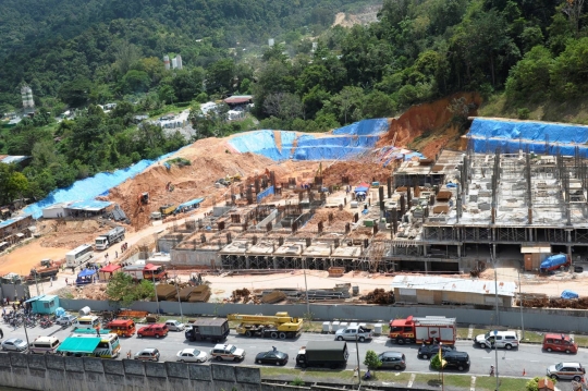 Ini foto lokasi longsor di Malaysia yang tewaskan dua pekerja Indonesia