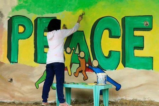 Mural perdamaian untuk Marawi