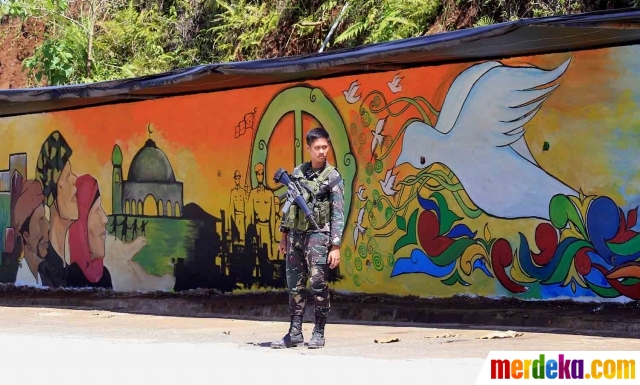 Foto : Mural perdamaian untuk Marawi merdeka.com