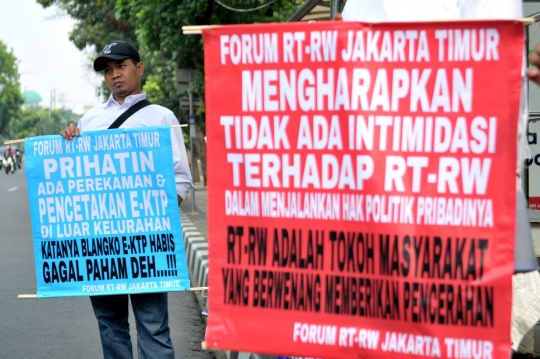 Forum RT RW se-Jakarta Timur gelar aksi di Balai Kota DKI