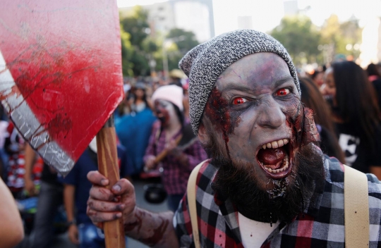 Kehebohan ribuan 'mayat hidup' berkeliaran di Mexico City