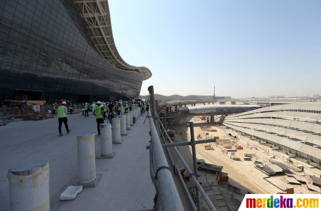 Foto : Intip pembangunan terminal Bandara Abu Dhabi yang super megah