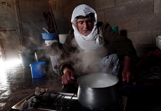 Melihat pembuatan yoghurt ala Palestina