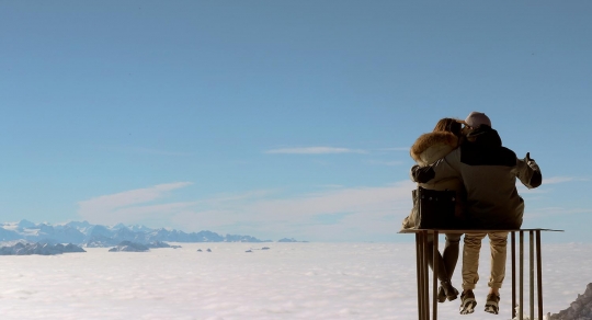 Pesona samudera awan di Gunung Saentis yang memukau