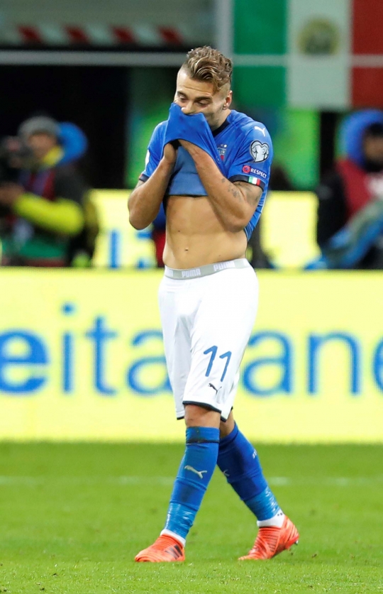 Wajah pilu pemain Italia gagal ke Piala Dunia 2018