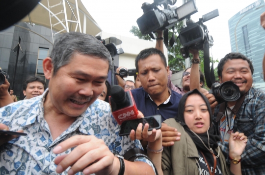Bos pengembang reklamasi Teluk Jakarta hindari wartawan usai diperiksa KPK