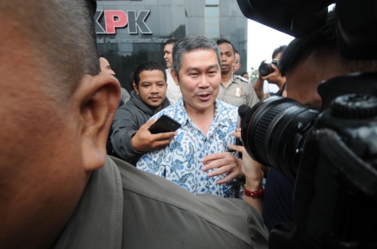 Bos pengembang reklamasi Teluk Jakarta hindari wartawan usai diperiksa KPK