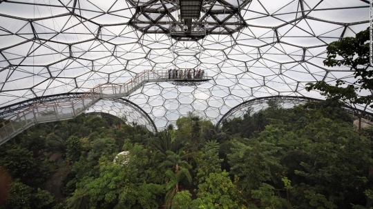 Eden Project, hutan indoor terbesar di dunia dengan 3.000 jenis flora