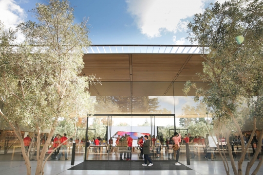 Melihat lebih dekat pusat pengunjung Apple Park