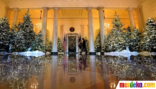 Foto Intip mewahnya dekorasi Natal di Gedung Putih 