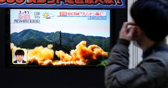 Korea Utara luncurkan rudal balistik dan jatuh di Laut Jepang