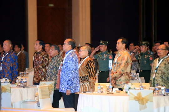 Presiden Jokowi saat hadiri Kompas 100 CEO Forum