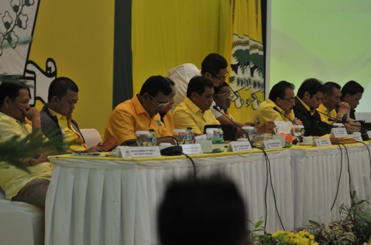 Suasana jelang Rapat Pleno Partai Golkar yang berlangsung tertutup