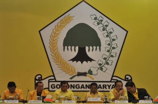 Suasana jelang Rapat Pleno Partai Golkar yang berlangsung tertutup