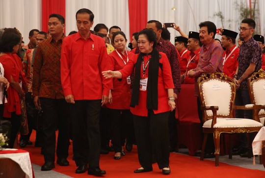 Jokowi dan Megawati hadiri Rakornas Tiga Pilar PDIP