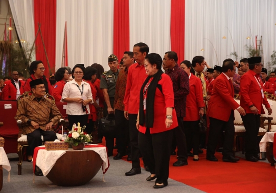 Jokowi dan Megawati hadiri Rakornas Tiga Pilar PDIP