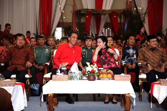 Jokowi dan Megawati hadiri Rakornas Tiga Pilar PDIP