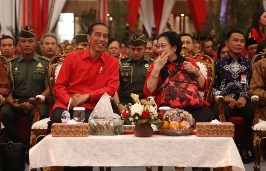 Jokowi dan Megawati hadiri Rakornas Tiga Pilar PDIP