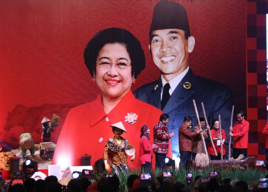 Jokowi dan Megawati hadiri Rakornas Tiga Pilar PDIP