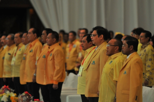 Airlangga Hartarto buka Rapimnas III Golkar di JCC Senayan