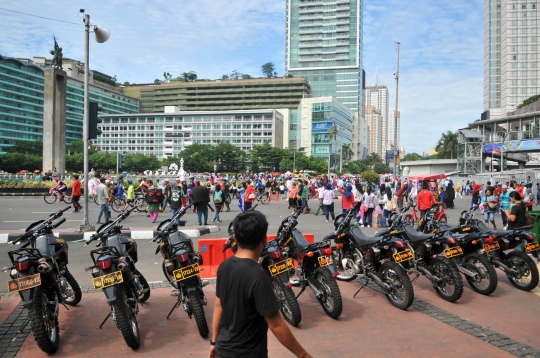 Tim Gegana hingga water canon amankan Car Free Day jelang Natal