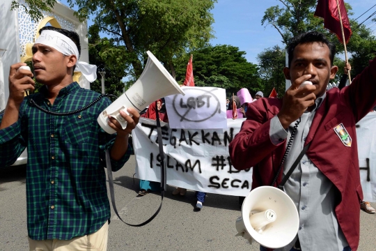 Aksi mahasiswa Aceh tolak keras LGBT