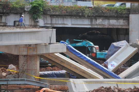 Begini kondisi girder Tol Depok-Antasari yang roboh