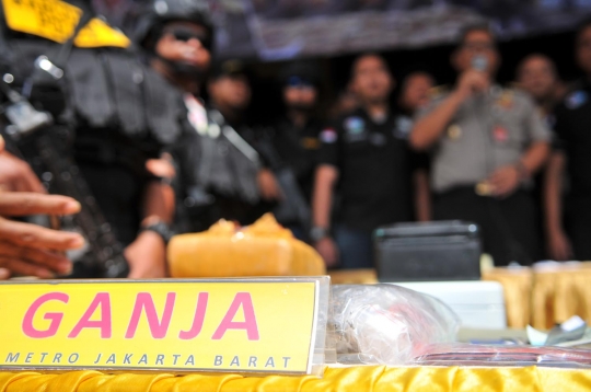 Ini penampakan 1,3 ton ganja asal Aceh