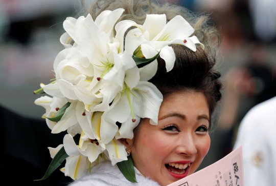 Pose gadis-gadis cantik Jepang di Hari Kedewasaan