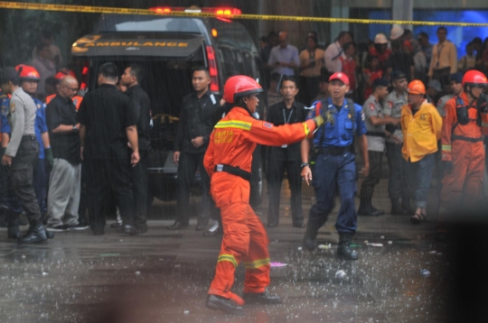 Situasi Gedung BEI usai selasar ambruk hingga lukai 72 orang