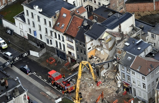 Ledakan gas sebabkan sejumlah bangunan ambruk di Belgia