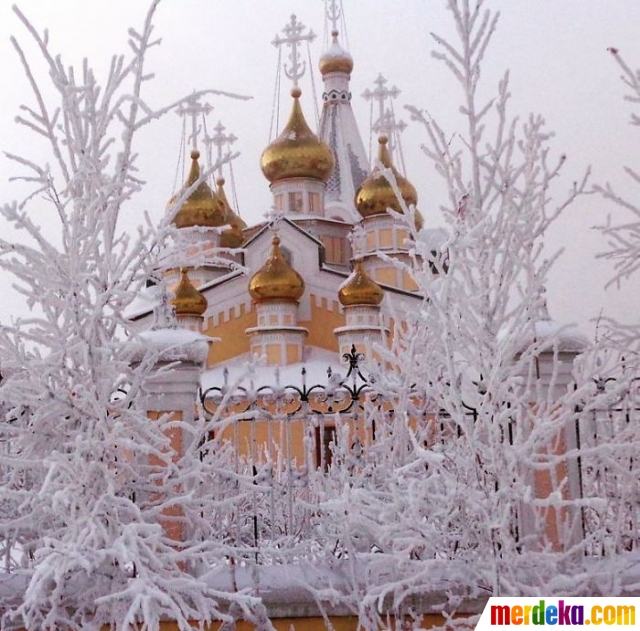 Foto : Wonderland salju di Oymyakon, salah satu desa 