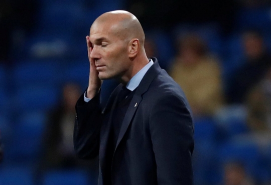 Kesedihan Zinedine Zidane setelah timnya tersingkir dari Copa Del Rey