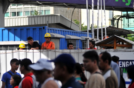 Akhir pekan pekerja proyek MRT di balik kemeriahan Car Free Day